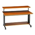 Adjustable Mobile Workstation- Cherry/ Black