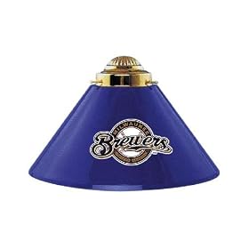Milwaukee Brewers 3pc SWAG METAL SHADE POOL BILLIARD TABLE LAMP LIGHT