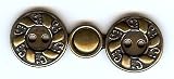 Antique Silver Brass Swirl Design Cloak or Cape Clasp