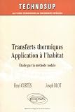 Transferts thermiques : Application à l habitat, Méthode nodale