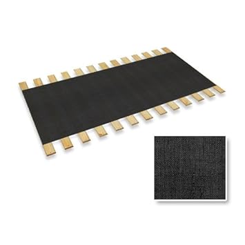 New Queen Size Custom Width Bed Slats with a Black Burlap Fabric Roll - Choose your needed size - Eliminates the need for a link spring or box spring!