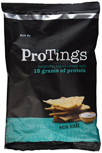 ProTings - Protein Chips, Sea Salt (1.0 oz), Single Serving Bags, Pack of 12