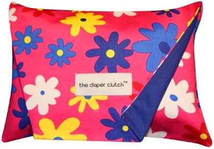 The Diaper Clutch Diaper and Wipe Case - Pink Daisy