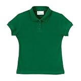 Junior Girls' Uniform Cap-Sleeve Polo - Hunter