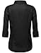FPT Womens 3/4 Sleeve Collar Button Down Shirt