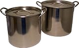 Excelsteel Set Of 2 Stainless Steel Stockpot With Lids
