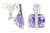 STUDIO 925: *AMETHYST CZ FIREBOLT EARRINGS*