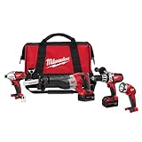 Milwaukee 2692-24 18-Volt Hammer-Drill Impact Wrench Sawzall Reciprocating Saw and Worklight Combo Kit