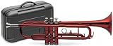 Stagg B Flat Trumpet with ABS Hard case - Red - B001E3LPZG