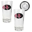 Houston Rockets 2pc Pint Ale Glass Set with Basketball Bottom - Oval Logo NBA Basketball