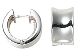 : Sterling Silver Wide Concave Hoop Earrings by Zina