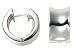 Sterling Silver Wide Concave Hoop Earrings by Zina