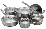 Farberware Advantage 11-Piece Cookware Set, Stainless-Steel