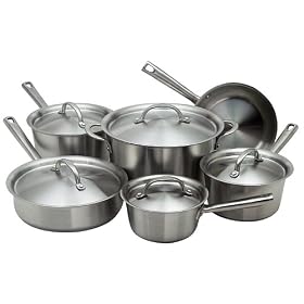 Farberware Advantage 11-Piece Cookware Set, Stainless-Steel