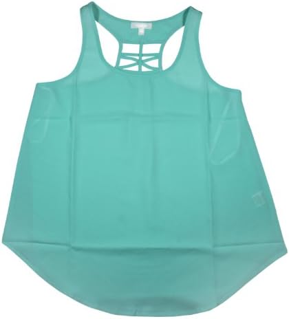 Tank-Top Sleeveless Blouse (L, Mint Green)
