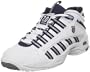 K-Swiss Women's Ultracendor Mid Tennis Shoe,White/Navy/Silver,7.5 M