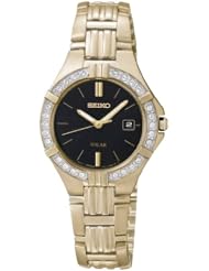 Seiko Womens SUT090 Dress Solar Sporty Crystals Japanese Quartz Watch