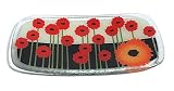 Peggy Karr 14-Inch Glass Flores Rectangle Platter