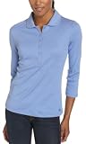 IZOD Women's 3/4 Sleeve Peter Pan Solid Pique Polo