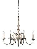 Eurofase 15995-018 Kayla 6-Light Chandelier, Antique Silver