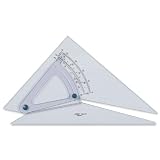 Linex Set Square Adjustable Precision 0.5 Degree Scale Bevelled Edge Long 250mm Clear Ref LXB1120/10B