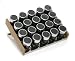 Lipper International 6820 See and Store In Drawer 20-Bottle Spice Rack, Stainless Steel/Bamboo
