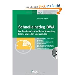 Schnelleinstieg BWA mit CD-ROM / Vista, Windows ab 2000. Die Betriebswirtschaftliche Auswertung lesen und beurteilen