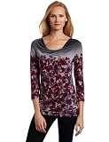 AK Anne Klein Women's 3/4 Sleeve Cowl Neck Top