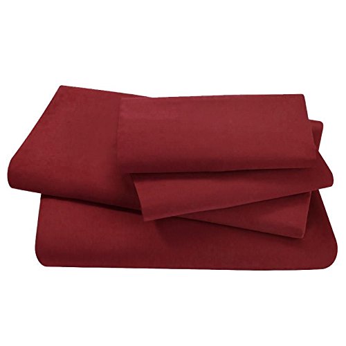 King Size 4pcs Bed Sheet Set Egyptian Comfort Deep Pocked Burgundy