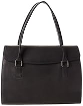 Piel Leather Ladies Computer Portfolio, Black, One Size
