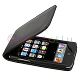 BadBoyz Luxury Black PU Leather Flip Case for iPod Touch 2nd & 3rd Generation 8GB / 16GB / 32GB / 64GB &  Free Screen Protector+ Free P+P