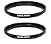 (2 Packs) 52-55MM Step-Up Ring Adapter, 52mm to 55mm Step Up Filter Ring, 52mm Male 55mm Female Stepping Up Ring for DSLR Camera Lens and ND UV CPL Infrared Filters