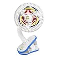 Sunshine Kids Stroller Fan, White/Blue