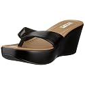 Buffalo Girl 308-5768 kid leather black 01, Damen Sandalen/Fashion-Sandalen, schwarz, (black 1)
