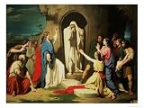 The Resurrection of Lazarus Art Giclee Poster Print by Jose Casado Del Alisal, 24x18