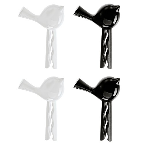 Koziol[pi:p Bag Clips, Set of 4, Solid Black/White