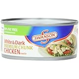 Swanson White & Dark Premium Chunk Chicken, 9.75 Ounce Cans (Pack of 12)