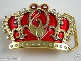 Baby Phat - New Crown BABY PHAT Rhinestone Belt Buckle Red