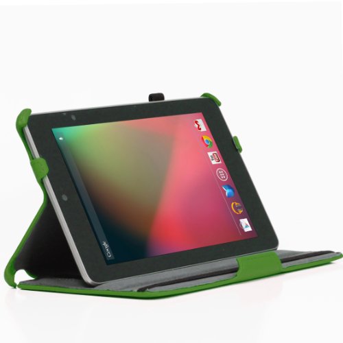 Blurex Ultra-Slim Case for Google Nexus 7 inch Tablet - With built in Multi-Angle Stand (GREEN)