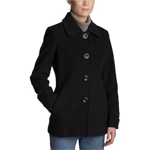 Buy AK Anne Klein Ladies Petite Wool Single Breasted Short Coat With Seam Detail by AK Anne Klein