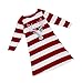 Mallcat Women Stripe Dress Christmas Elk Casual Dress