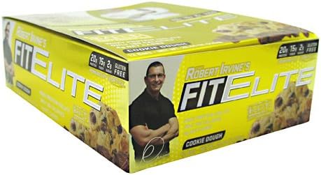 Fit Crunch Bars Fit Elite Bar - Protein and Fiber - Cookie Dough - 12 Bars
