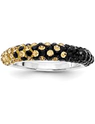 Sterling Silver Swarovski Elements West Lafayette Spirit Domed Ring