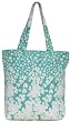 Cotton Canvas Aqua Blue and White Book Bag with Cloth Handles 15"Lx15"H Set/2