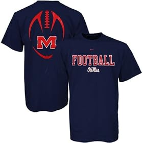 Nike Mississippi Rebels Navy Blue Youth Team Issue T-shirt