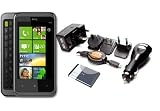 UltimateAddons Worldwide Travel Charging Kit + Emergency Battery for HTC 7 Pro