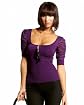 Scoopneck Ruched Short Sleeve Sweater main image