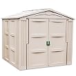Storage Building, Resin, 93w x 94d x 87h, 311 cubic ft, Taupe