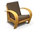 Outdoor Living : So4mat - Curve Chair - Suedette Brown