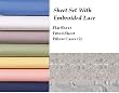 White Color Queen Size Sheet Set with Embroidery Lace